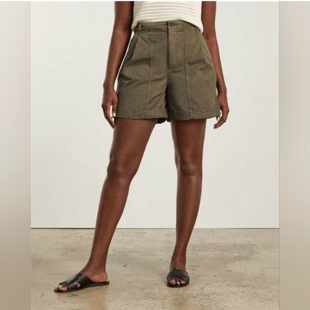 Everlane Tourist Shorts Khaki Olive Green 6 EUC